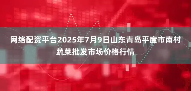 网络配资平台2025年7月9日山东青岛平度市南村蔬菜批发市场价格行情